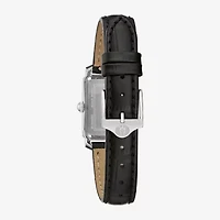Bulova Womens Black Leather Strap Watch 96l330