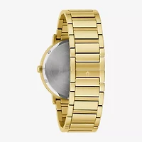Bulova Our Lady Of Guadalupe / Nuestra Señora De Guadalupe Mens Crystal Accent Gold Tone Stainless Steel Bracelet Watch 97d136