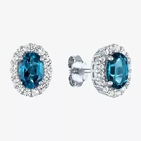Womens Genuine Blue Topaz Sterling Silver -pc. Jewelry Set