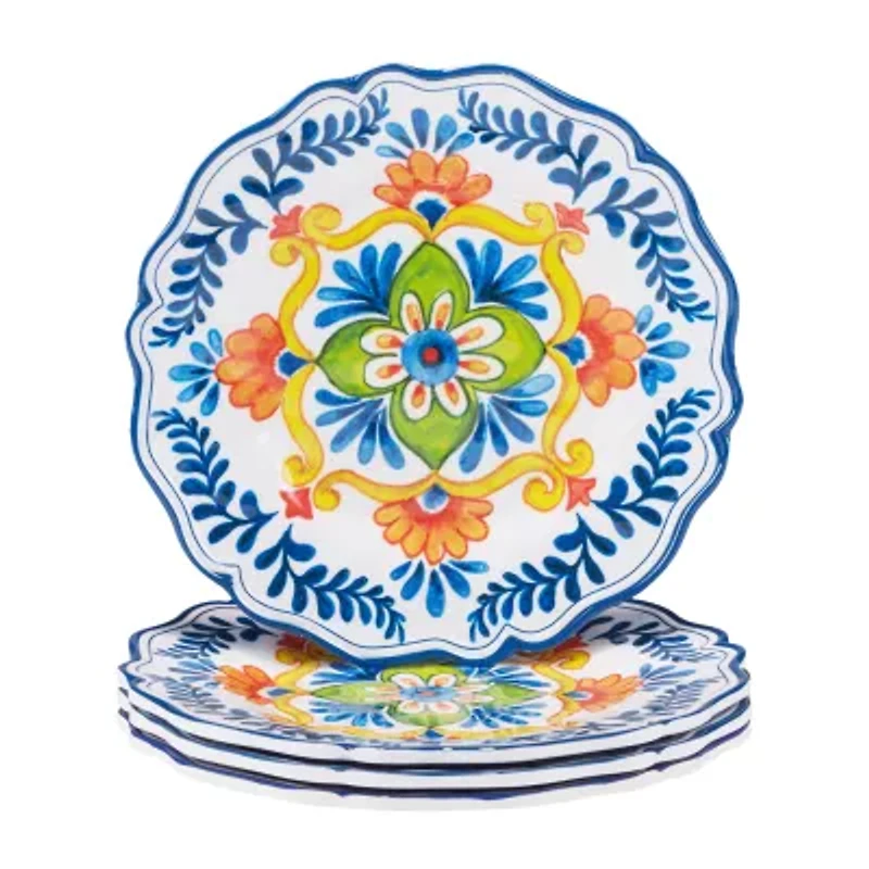 Certified International Flores 4-pc. Melamine Salad Plate