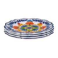 Certified International Flores 4-pc. Melamine Salad Plate