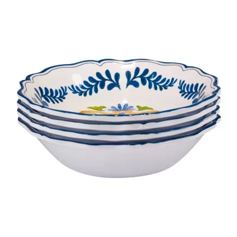 Certified International Flores 4-pc. Melamine Soup Bowl