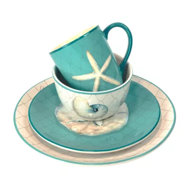 Certified International Ocean View 16-pc. Earthenware Dinnerware Set