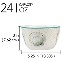 Certified International Ocean View 4-pc. Earthenware Ice Cream Bowl