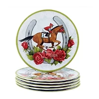Certified International Derby Day At The Races 6-pc. Melamine Salad Plate