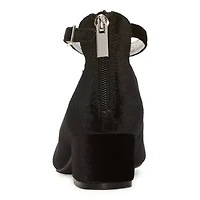 Christie & Jill Layla Girls Round Closed Toe Block Heel Pumps