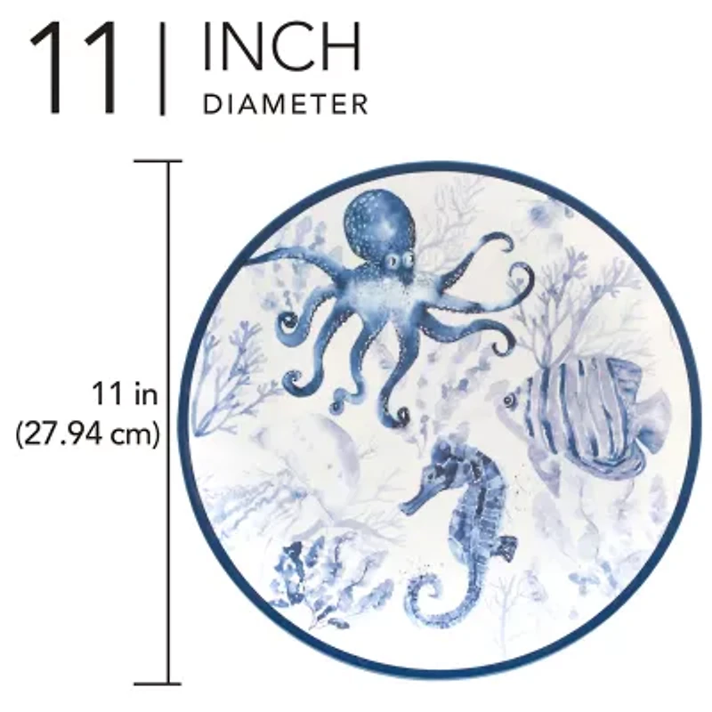Certified International Sea Life 6-pc. Melamine Dinner Plate