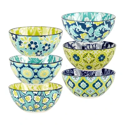 Certified International Tapestry 6-pc. Porcelain Fruit Bowl