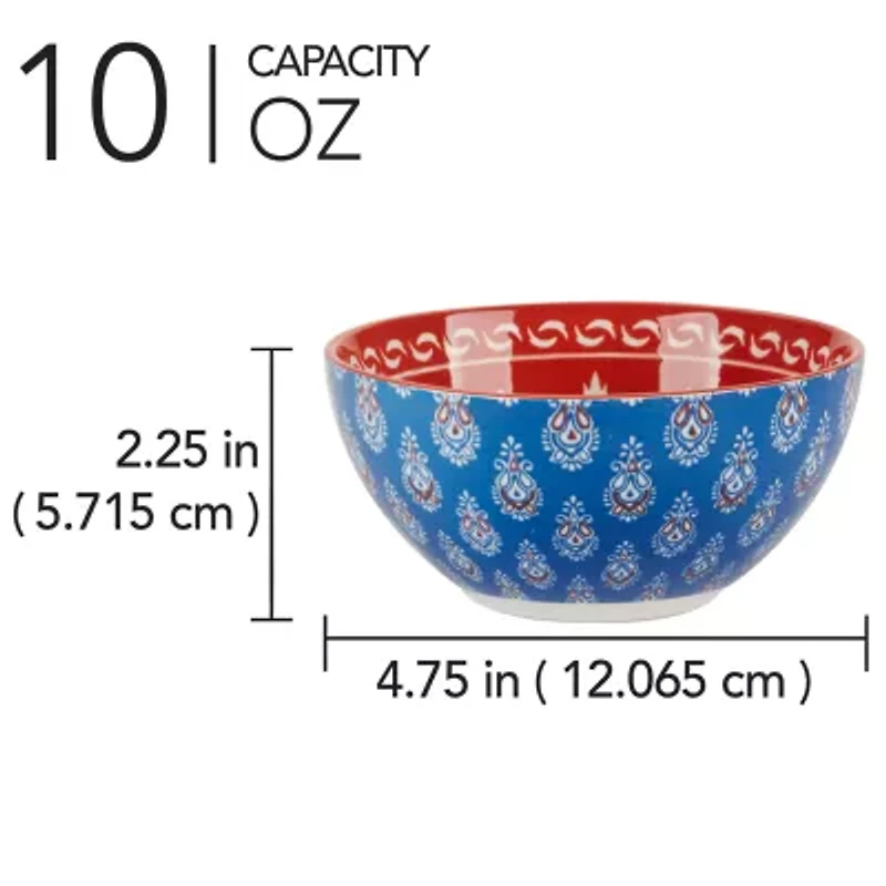 Certified International Panache 6-pc. Porcelain Fruit Bowl