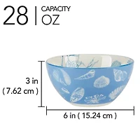 Certified International Seaside 6-pc. Porcelain Ice Cream Bowl