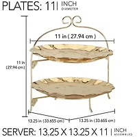 Certified International Gold Coast Porcelain Tiered Server