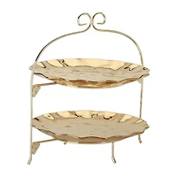 Certified International Gold Coast Porcelain Tiered Server