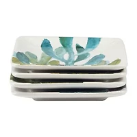 Certified International Cactus Verde 4-pc. Earthenware Appetizer Plate