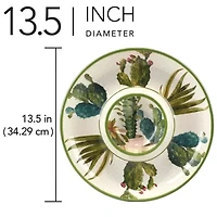 Certified International Cactus Verde Earthenware Chip & Dip Set