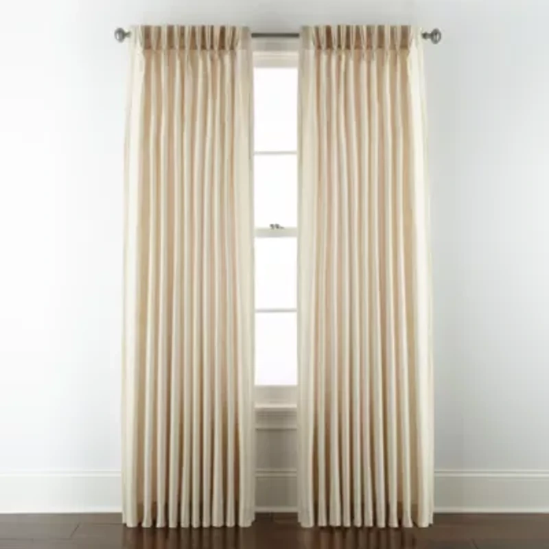 Liz Claiborne Supreme Pinch Pleat Back Tab Light-Filtering Single Curtain Panel
