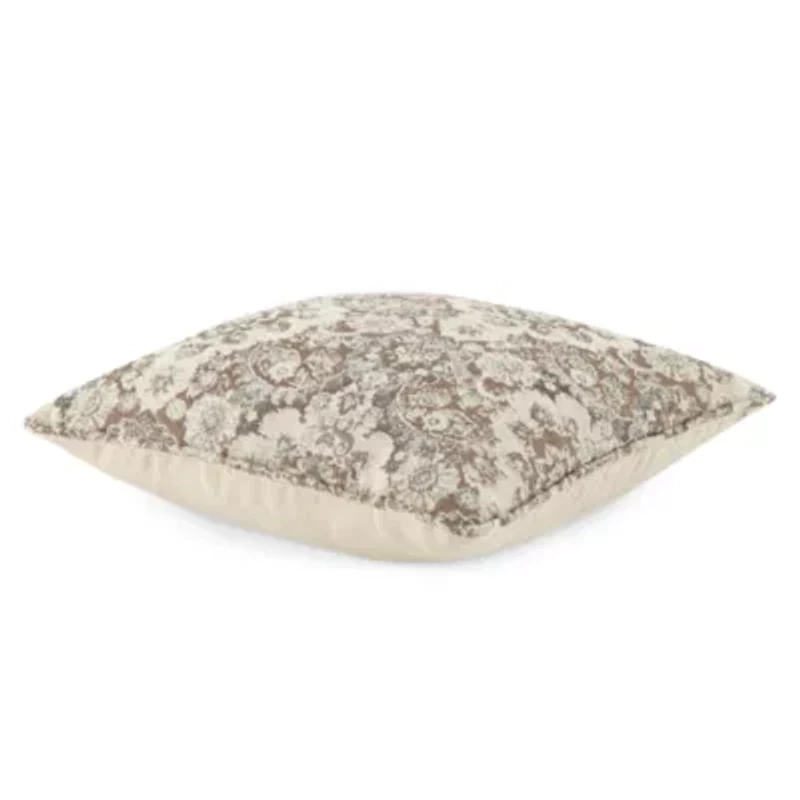 Paisley Feather Filled Square Throw Pillow