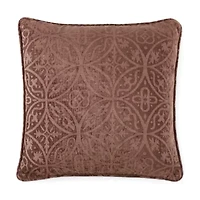 Tonal Feather Filled Medalion Square Throw Pillow