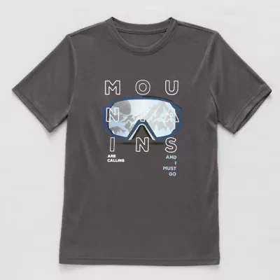 Xersion Performance Little & Big Kid Boys Crew Neck Short Sleeve Regular Fit Graphic T-Shirt