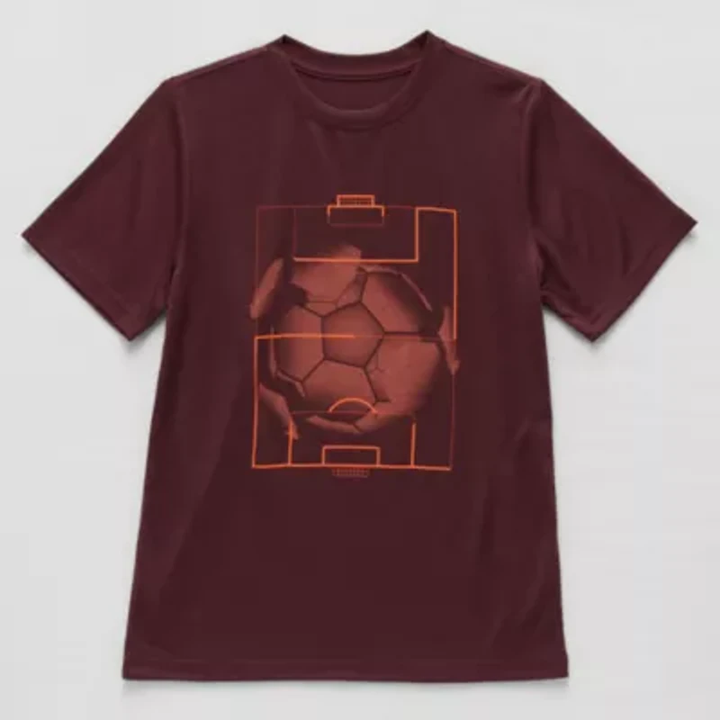 Xersion Performance Little & Big Kid Boys Crew Neck Short Sleeve Regular Fit Graphic T-Shirt