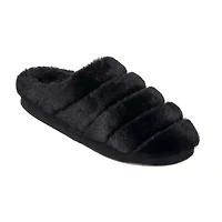 Cuddl Duds Quilted Faux Fur Womens Clog Slippers