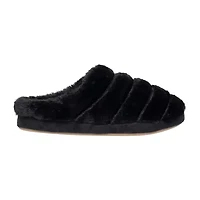 Cuddl Duds Quilted Faux Fur Womens Clog Slippers
