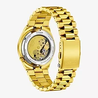 Citizen Tsuyosa Mens Automatic Gold Tone Stainless Steel Bracelet Watch Nj0152-51x