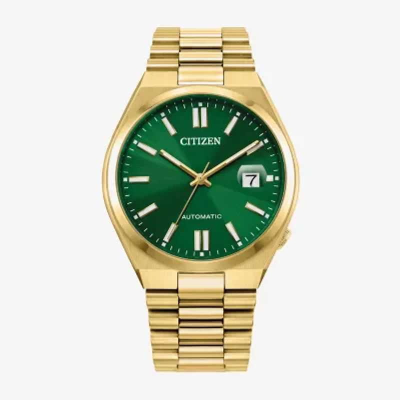 Citizen Tsuyosa Mens Automatic Gold Tone Stainless Steel Bracelet Watch Nj0152-51x