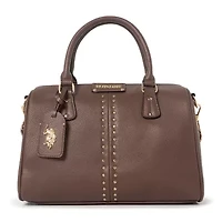 U.S. Polo Assn. Stud Embellished Satchel