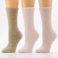 Cuddl Duds Whispersoft Womens 3 Pair Crew Socks