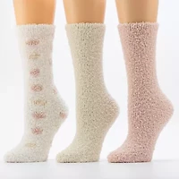 Cuddl Duds Whispersoft Womens 3 Pair Crew Socks