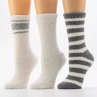 Cuddl Duds Whispersoft Womens 3 Pair Crew Socks