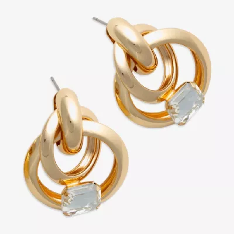 Bold Elements Gold Tone Womens Drop Earrings