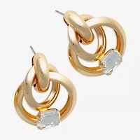Bold Elements Gold Tone Womens Drop Earrings