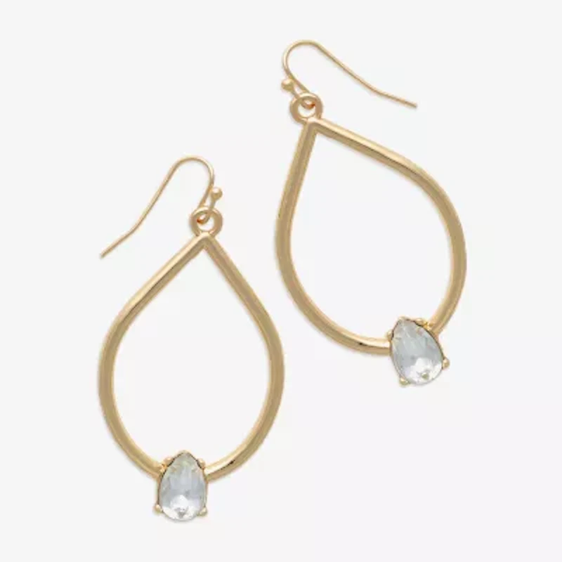 Bold Elements Gold Tone Womens Drop Earrings