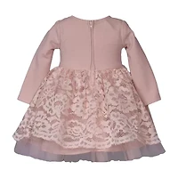 Bonnie Jean Baby Girls Long Sleeve Fit + Flare Dress