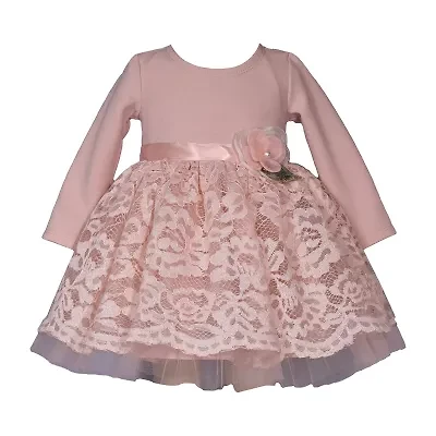 Bonnie Jean Baby Girls Long Sleeve Fit + Flare Dress