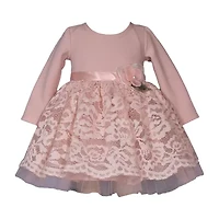 Bonnie Jean Baby Girls Long Sleeve Fit + Flare Dress