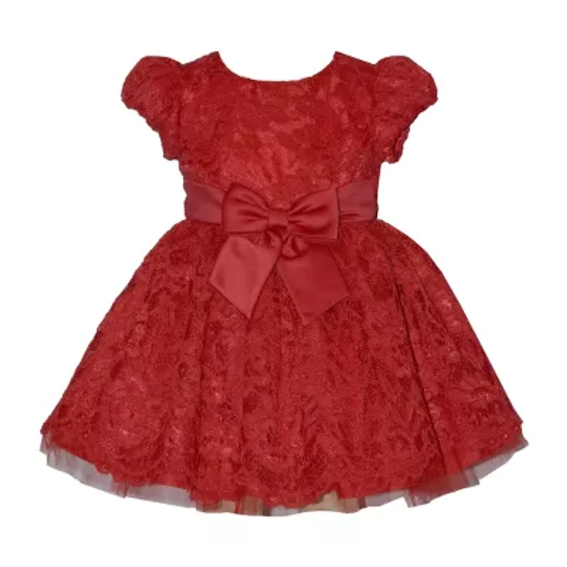 Bonnie Jean Baby Girls Short Sleeve Cap Fit + Flare Dress