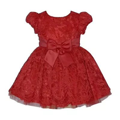 Bonnie Jean Baby Girls Short Sleeve Cap Fit + Flare Dress