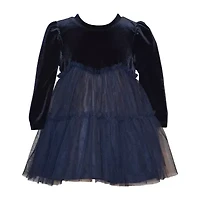 Bonnie Jean Baby Girls Velvet Tutu Long Sleeve Empire Waist Dress