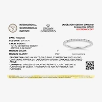 Grown Gorgeous (F,Vs2) Womens 1/4 CT. T.W. Lab White Diamond 14K Gold Wedding Band