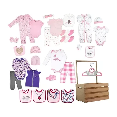 3 Stories Trading Company Baby Shower Wardrobe Gift Crate Baby Girls 43 Baby Gift Set