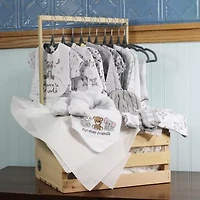 3 Stories Trading Company Baby Shower Wardrobe Gift Crate Unisex 33-pc. Baby Gift Set