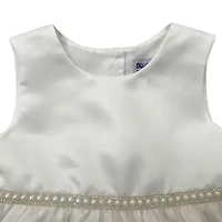 Blueberi Boulevard Toddler Girls Embellished Sleeveless A-Line Dress