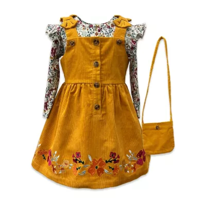 Blueberi Boulevard Toddler Girls Sleeveless Floral Dress Set