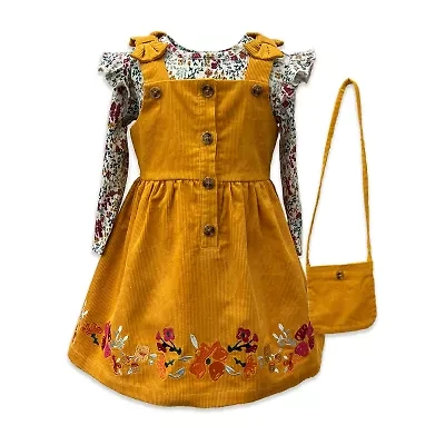 Blueberi Boulevard Toddler Girls Sleeveless Floral Dress Set