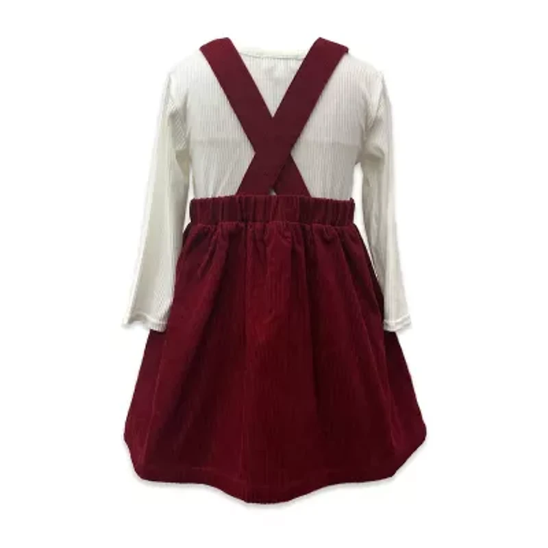 Blueberi Boulevard Toddler Girls Sleeveless Hearts Dress Set