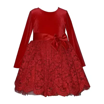 Bonnie Jean Little & Big Kid Girls Long Sleeve Fit + Flare Dress