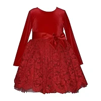 Bonnie Jean Little & Big Kid Girls Long Sleeve Fit + Flare Dress