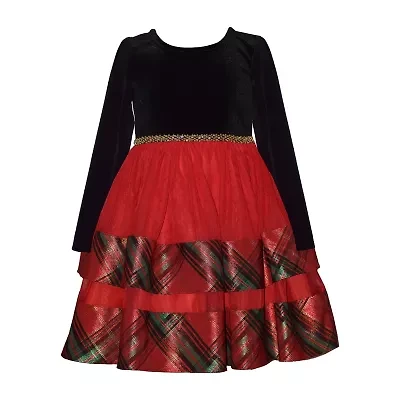 Bonnie Jean Big Kid Girls Long Sleeve Fit + Flare Dress